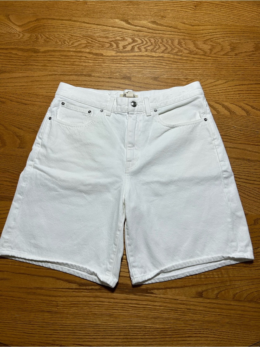 Women’s Madewell The 1997 Denim Bermuda Short White Size 29